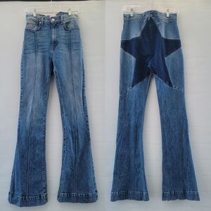 Revice Two Tone Special Edition Star Venus Flare Jeans Size 28 High Rise Boho